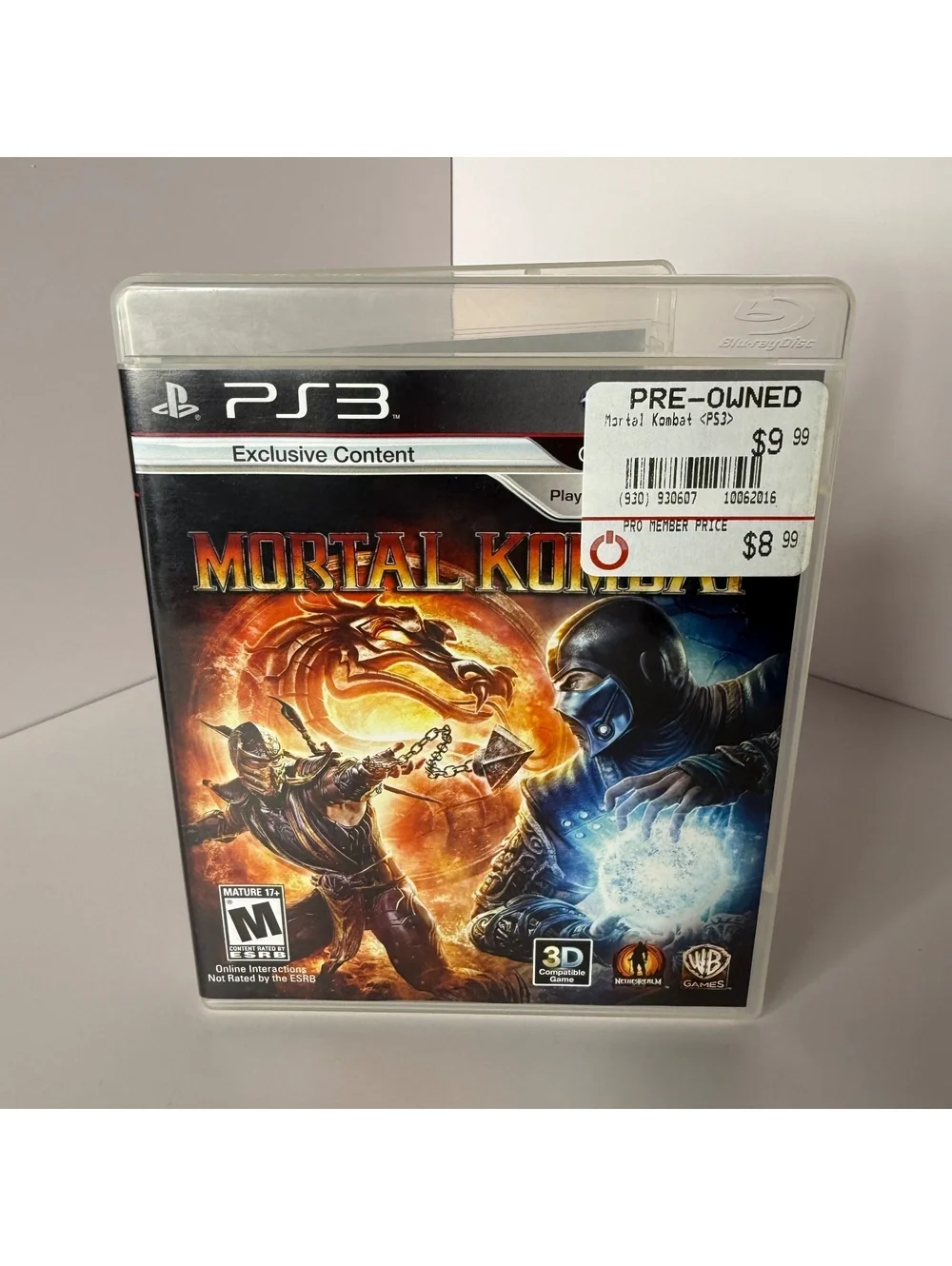 Mortal Kombat PS3 Pre-Owned Fighting Game PlayStation 3